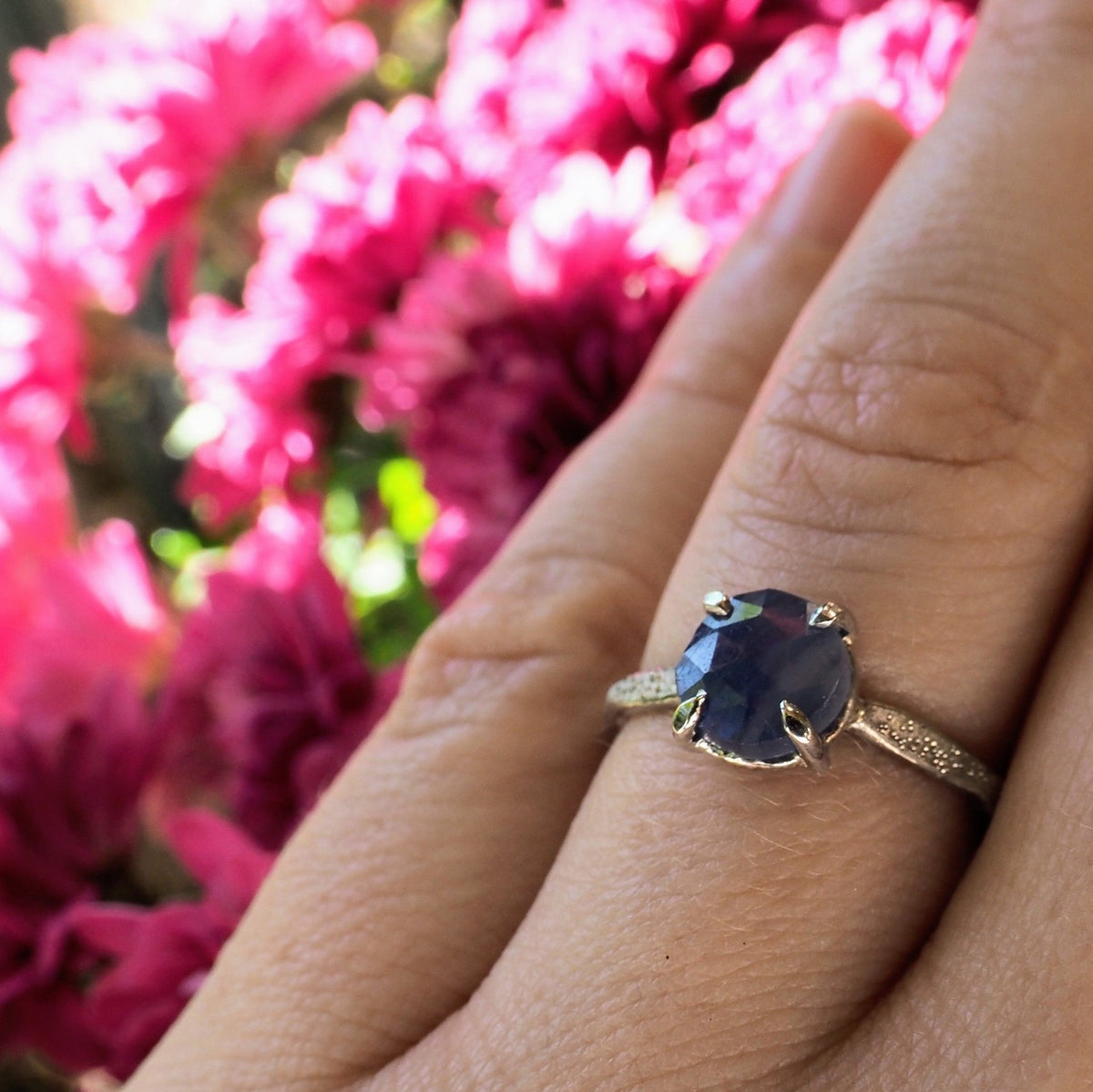 14k Star Dust Sapphire Ring - Mettle by Abby