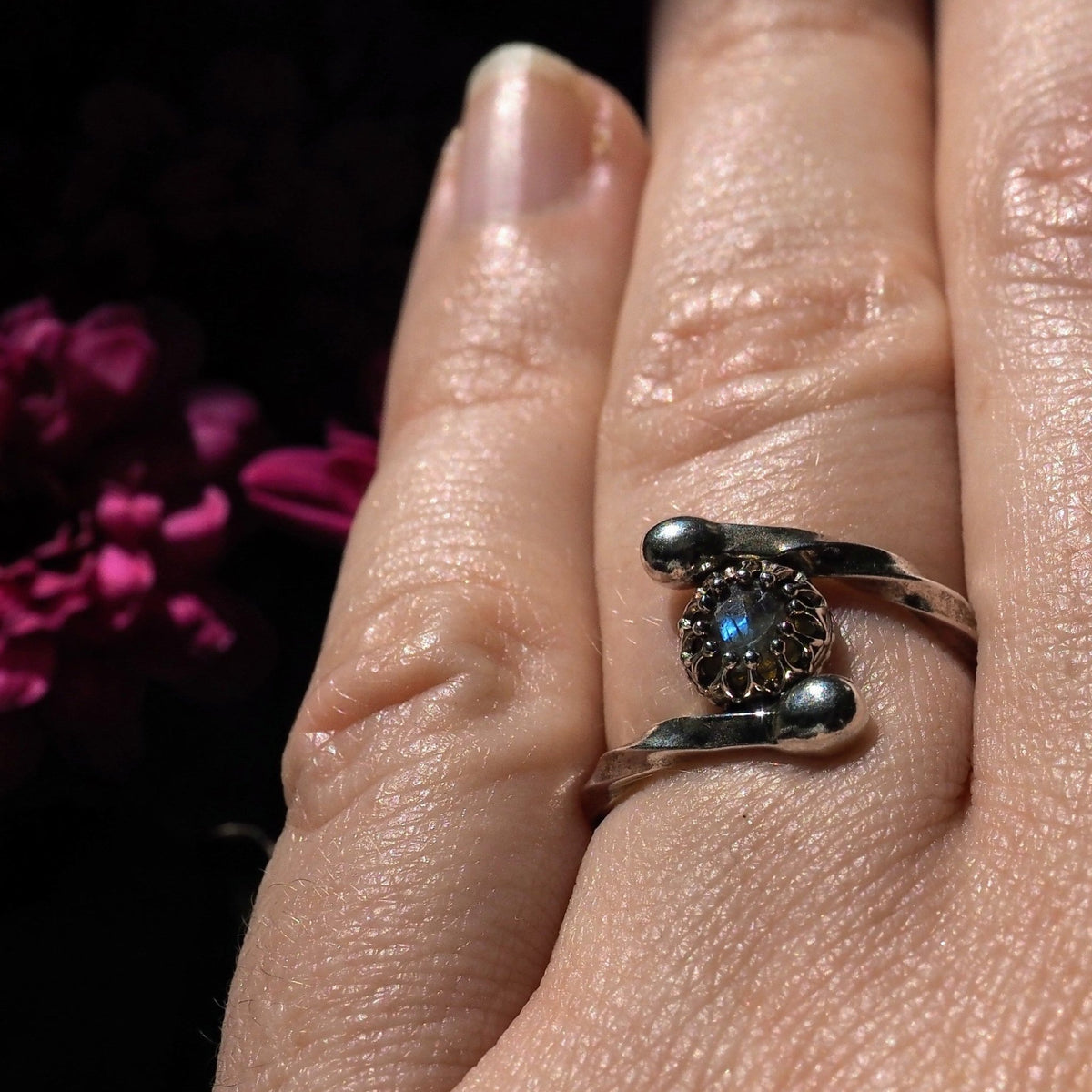 Labradorite Twist Ring - Mettle by Abby