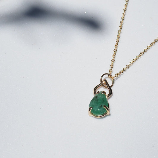 14k Emerald Petal Necklace - Mettle by Abby