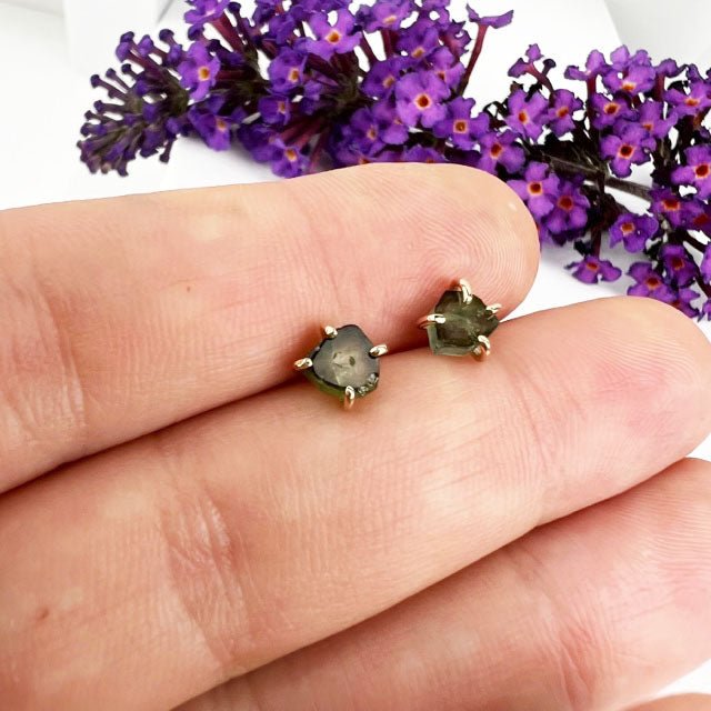 14k Green Watermelon Studs - Mettle by Abby