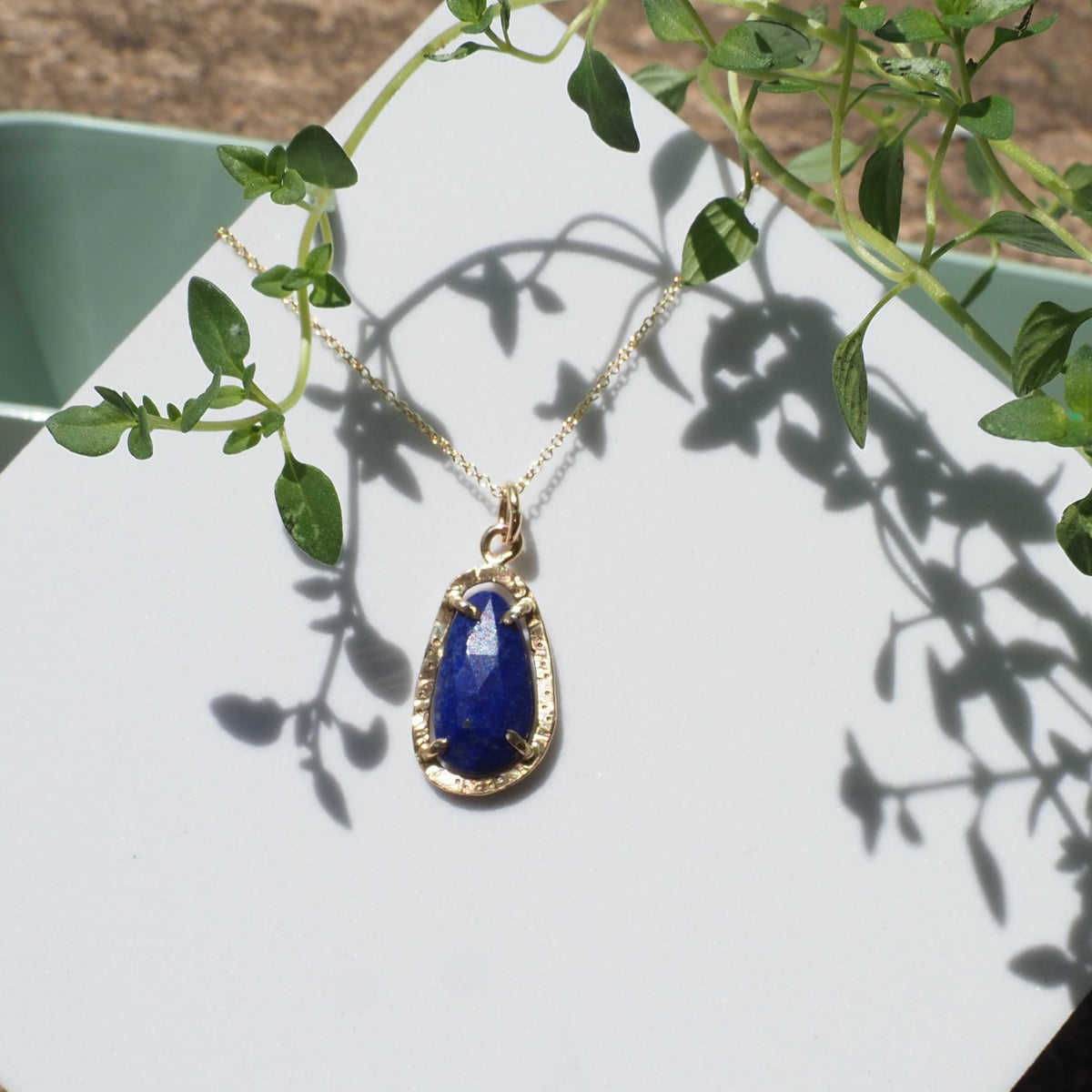 14k Lapis Star Dust Necklace - Mettle by Abby