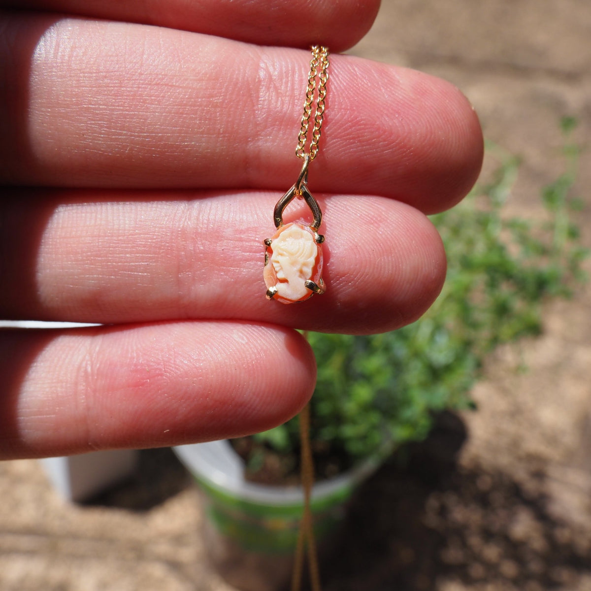 14k Tiny Cameo - Mettle by Abby