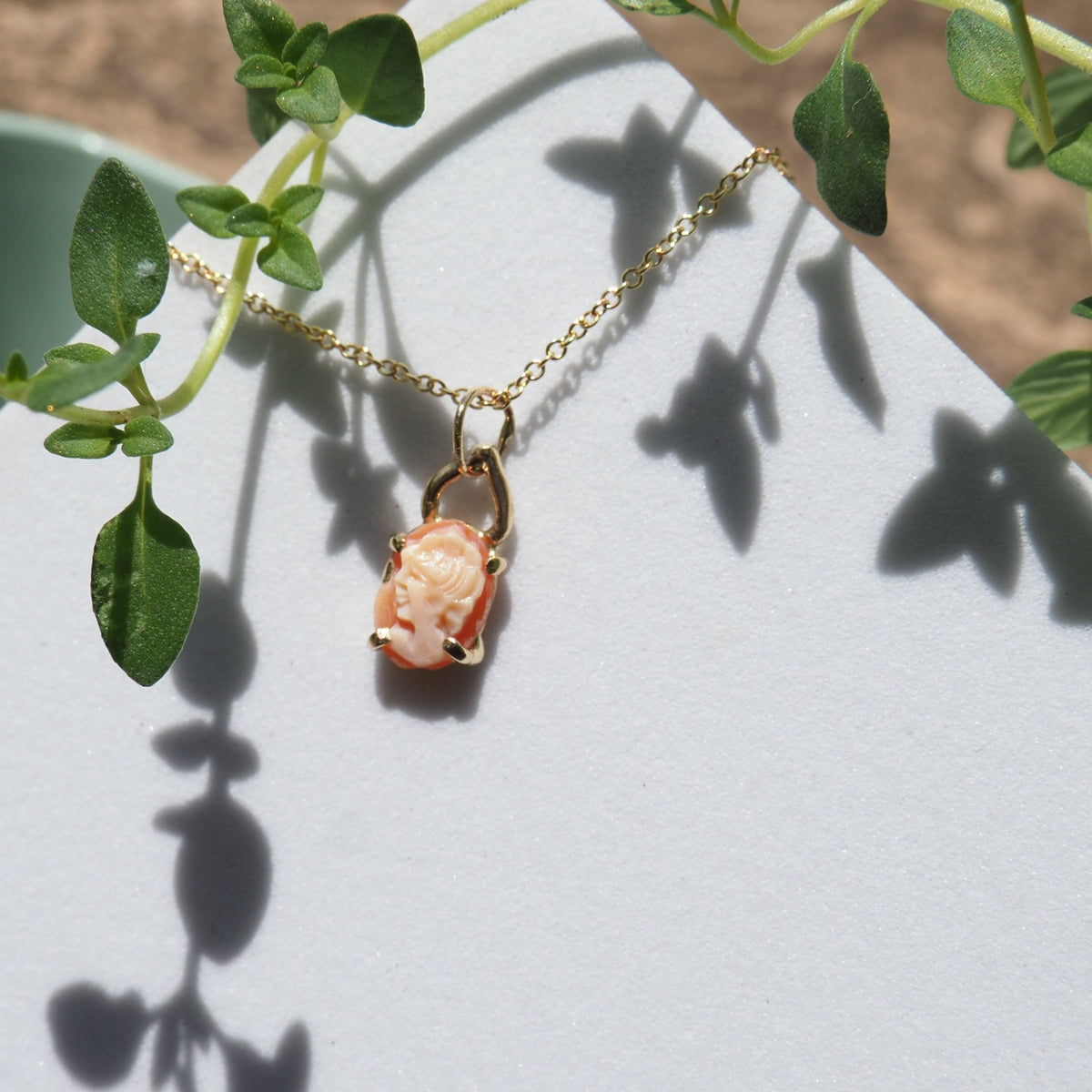 14k Tiny Cameo - Mettle by Abby