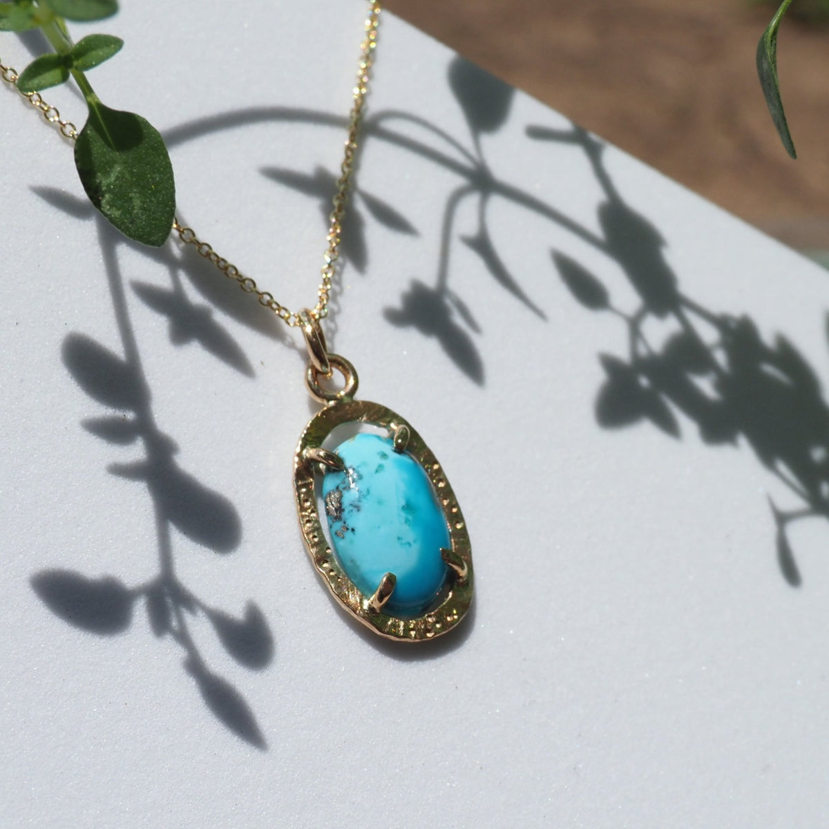 14k Turquoise Star Dust Necklace - Mettle by Abby