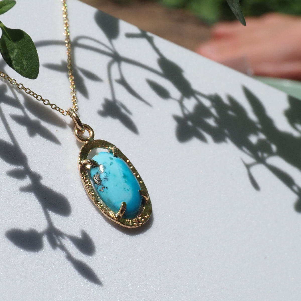 14k Turquoise Star Dust Necklace - Mettle by Abby