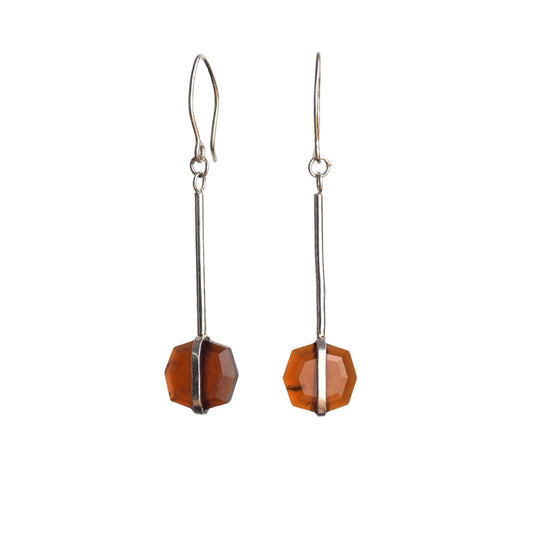 Belted Garnet Earrings