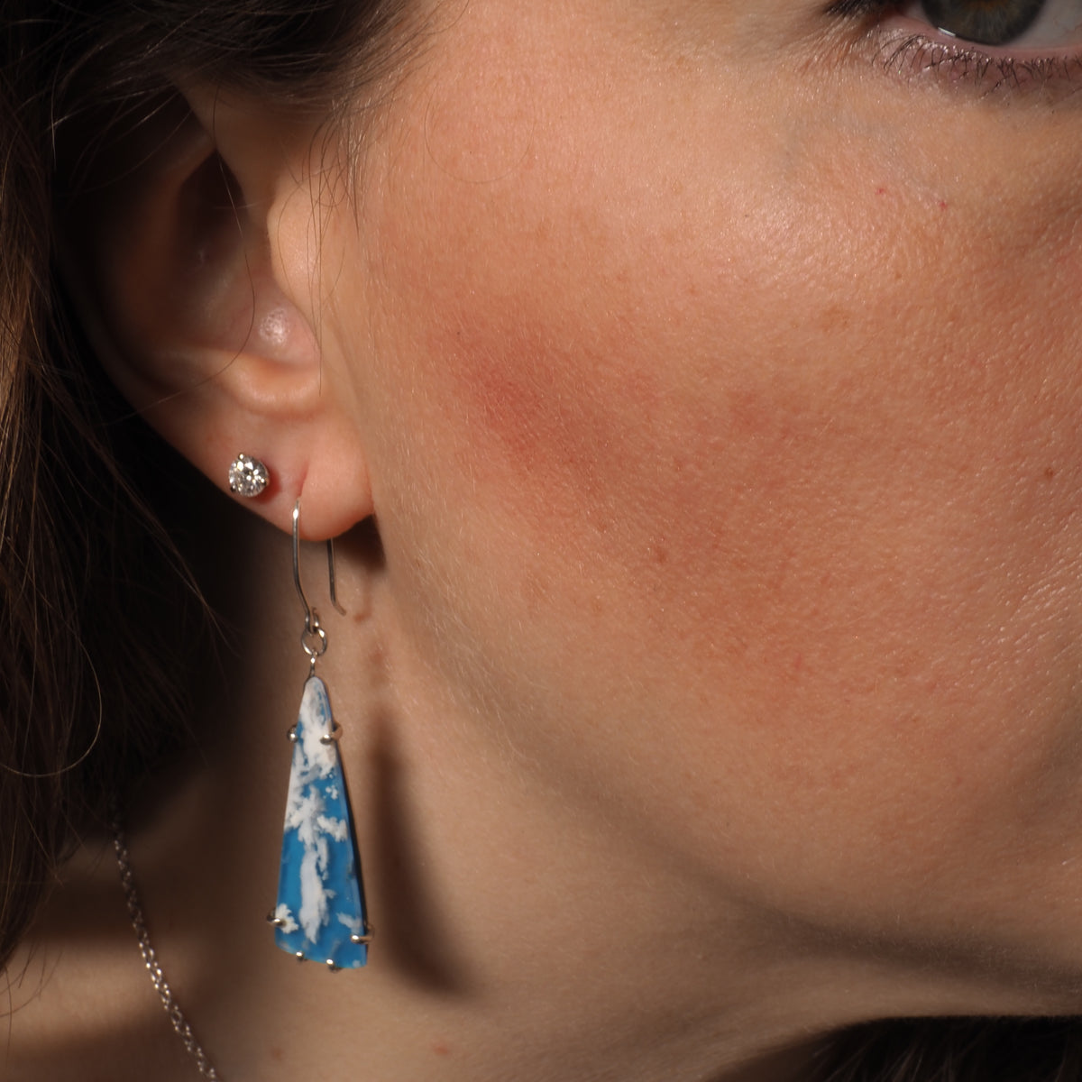 Blue Sky Earrings in Silver
