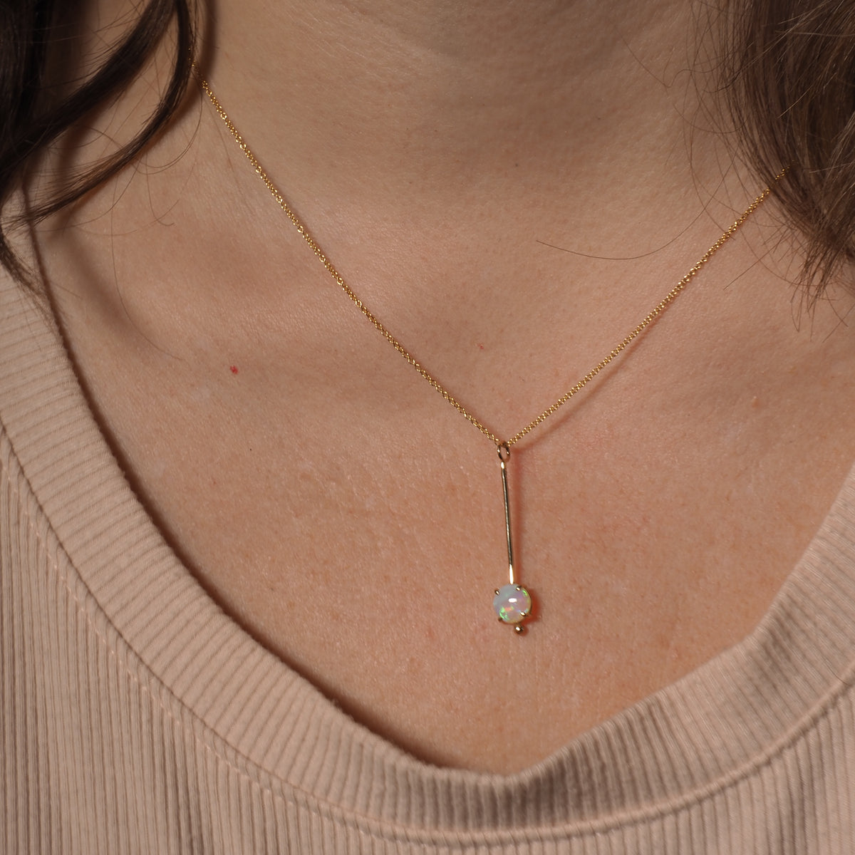 14k Australian Opal Necklace