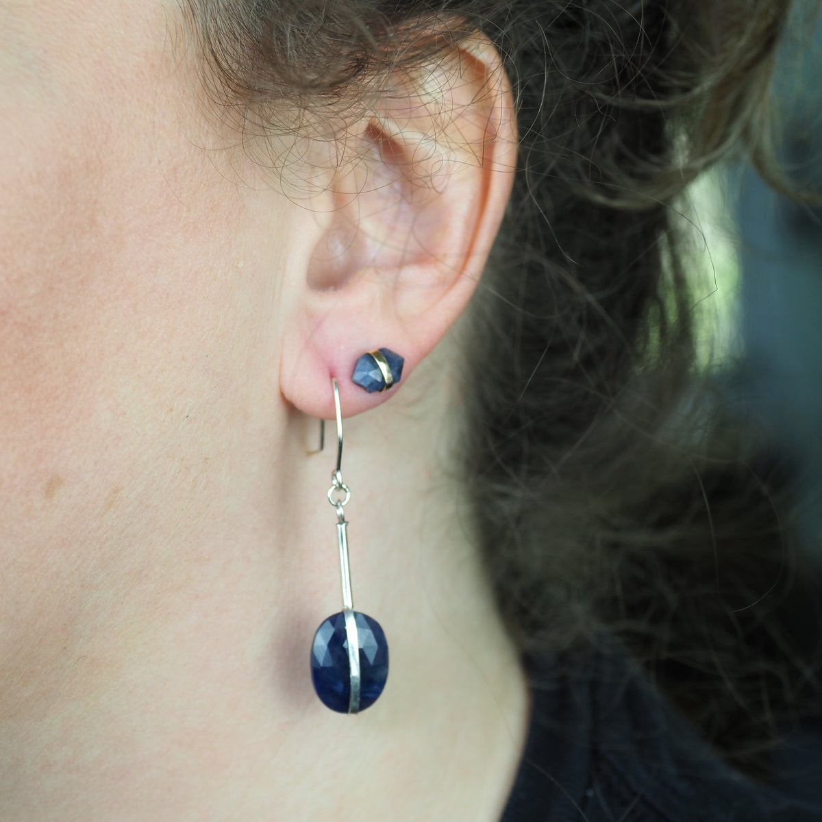 Belted Sapphire Earrings