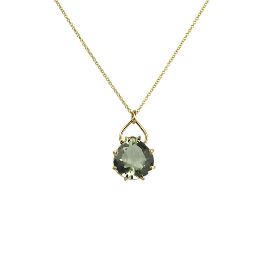 14k Prasiolite Petal Necklace