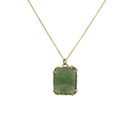14k Serpentine Halo Necklace