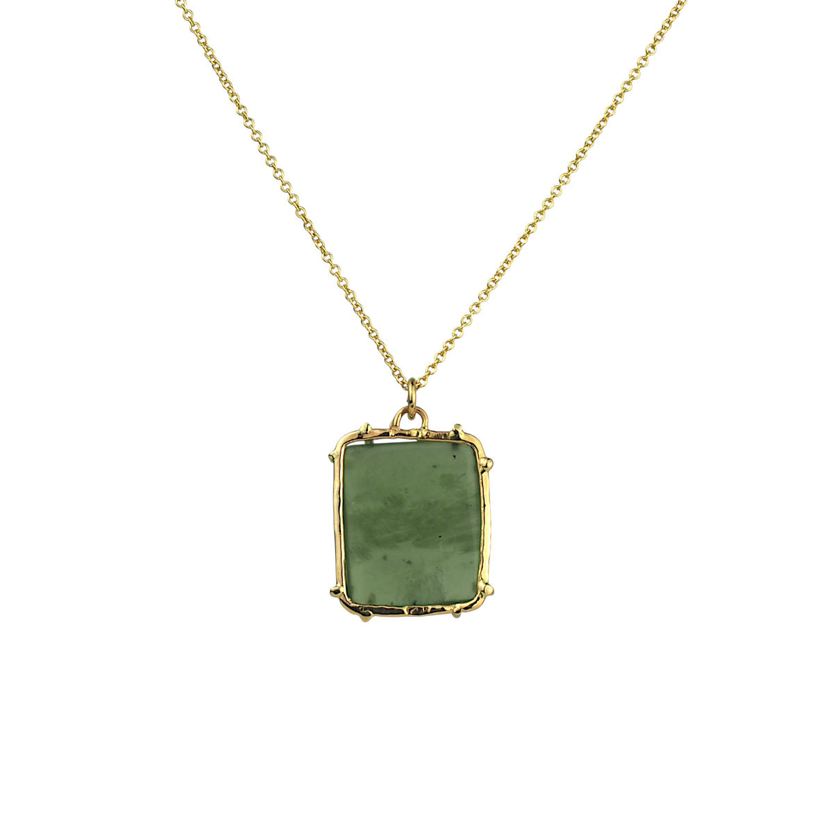 14k Serpentine Halo Necklace