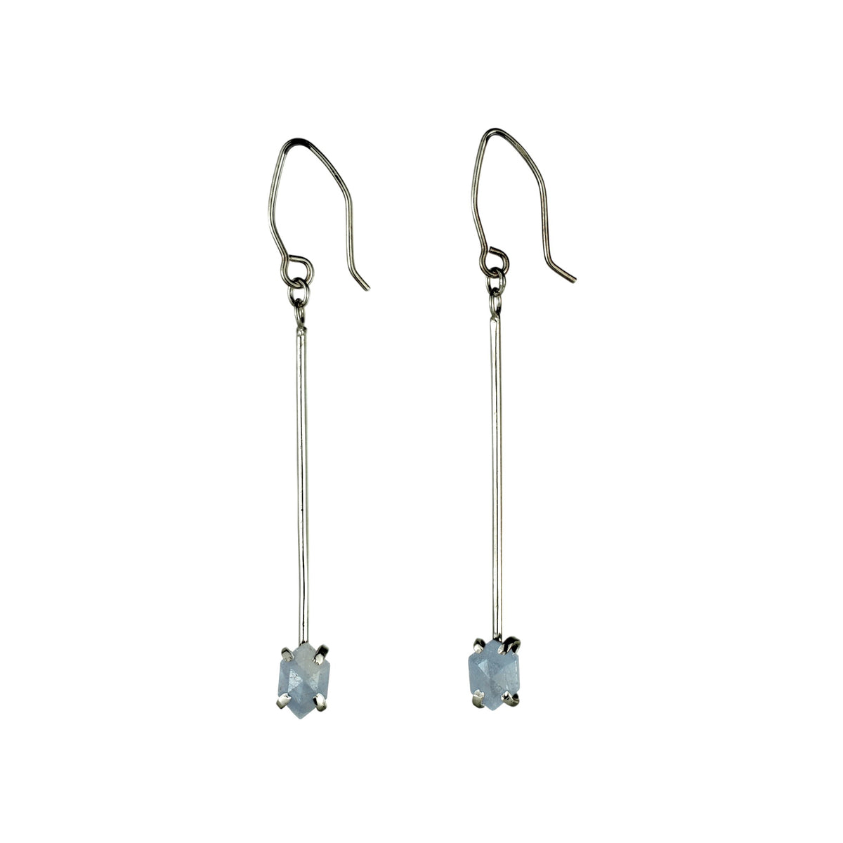 Sky Blue Sapphire Drop Earrings