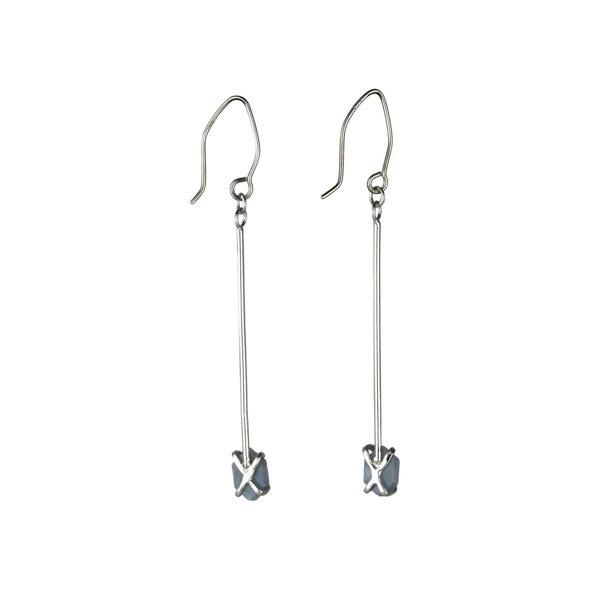 Sky Blue Sapphire Drop Earrings