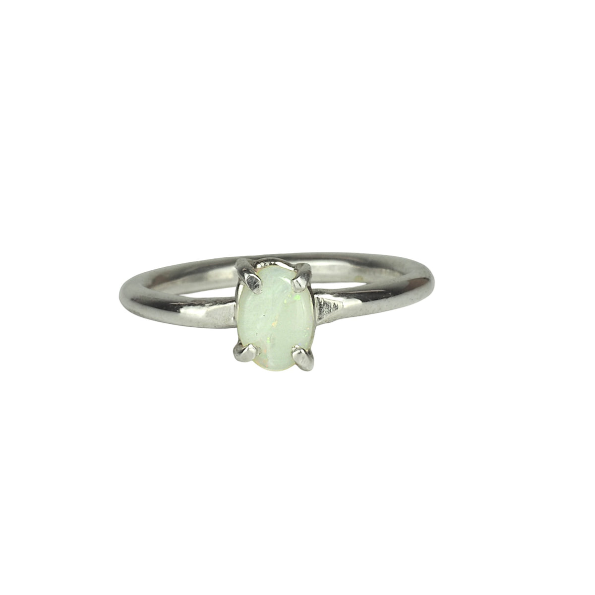 Australian Opal Ring in Silver - Size 7.5