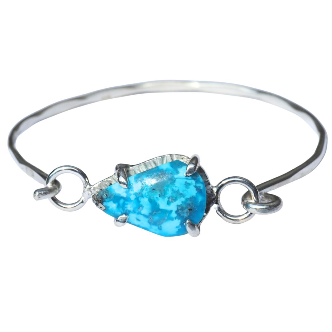 Turquoise Hook Bracelet-Handmade Sterling Silver