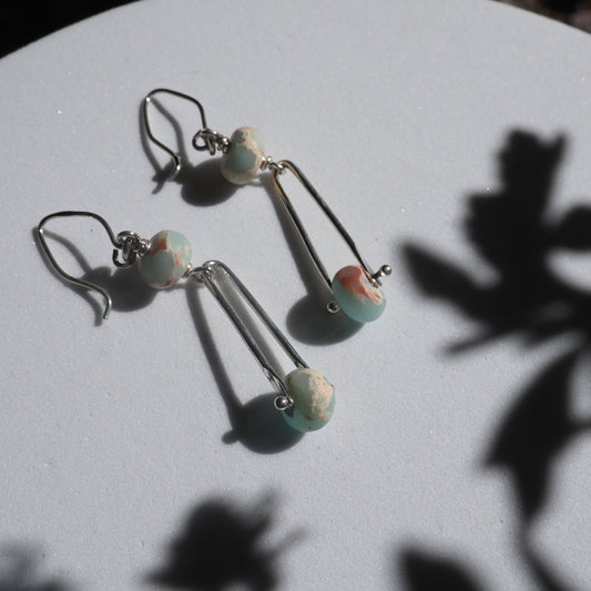 Blue Atmosphere Earrings - Mettle by Abby