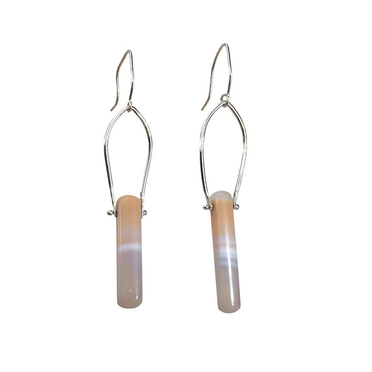 Botswana Agate Earrings - Mettle by Abby