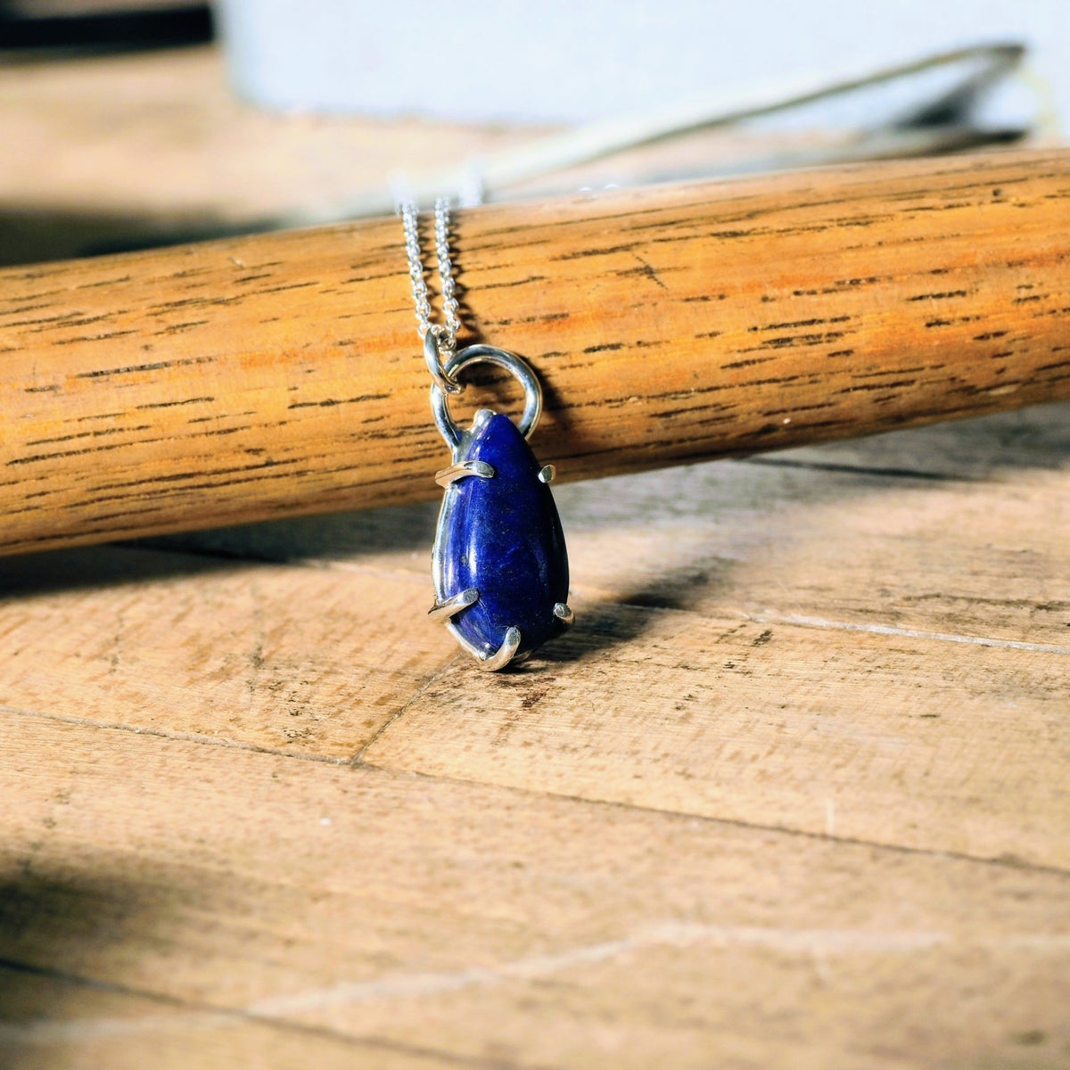Crowned Lapis Necklace - Mettle by Abby