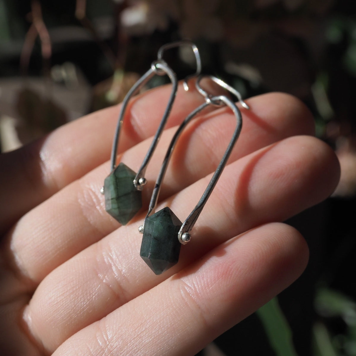 Emerald Armor Earrings - Mettle by Abby
