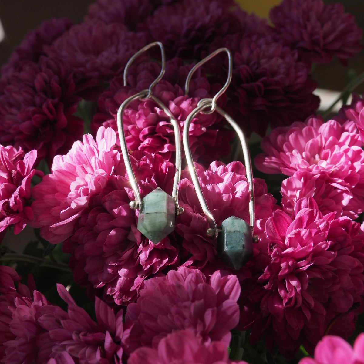 Emerald Armor Earrings - Mettle by Abby