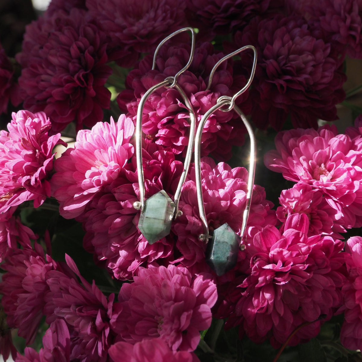 Emerald Armor Earrings - Mettle by Abby