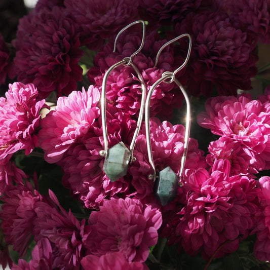 Emerald Armor Earrings - Mettle by Abby