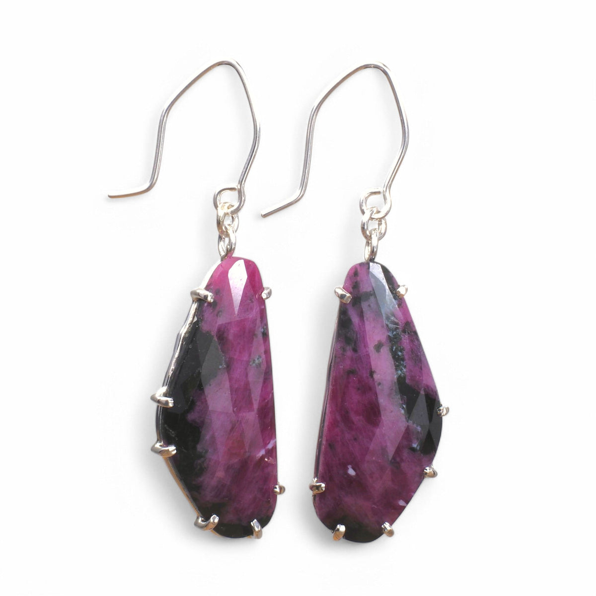 Hot Pink Sapphire Earrings - Mettle by Abby