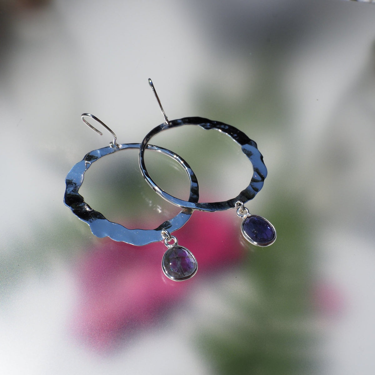 Iolite Moon Earrings - Mettle by Abby