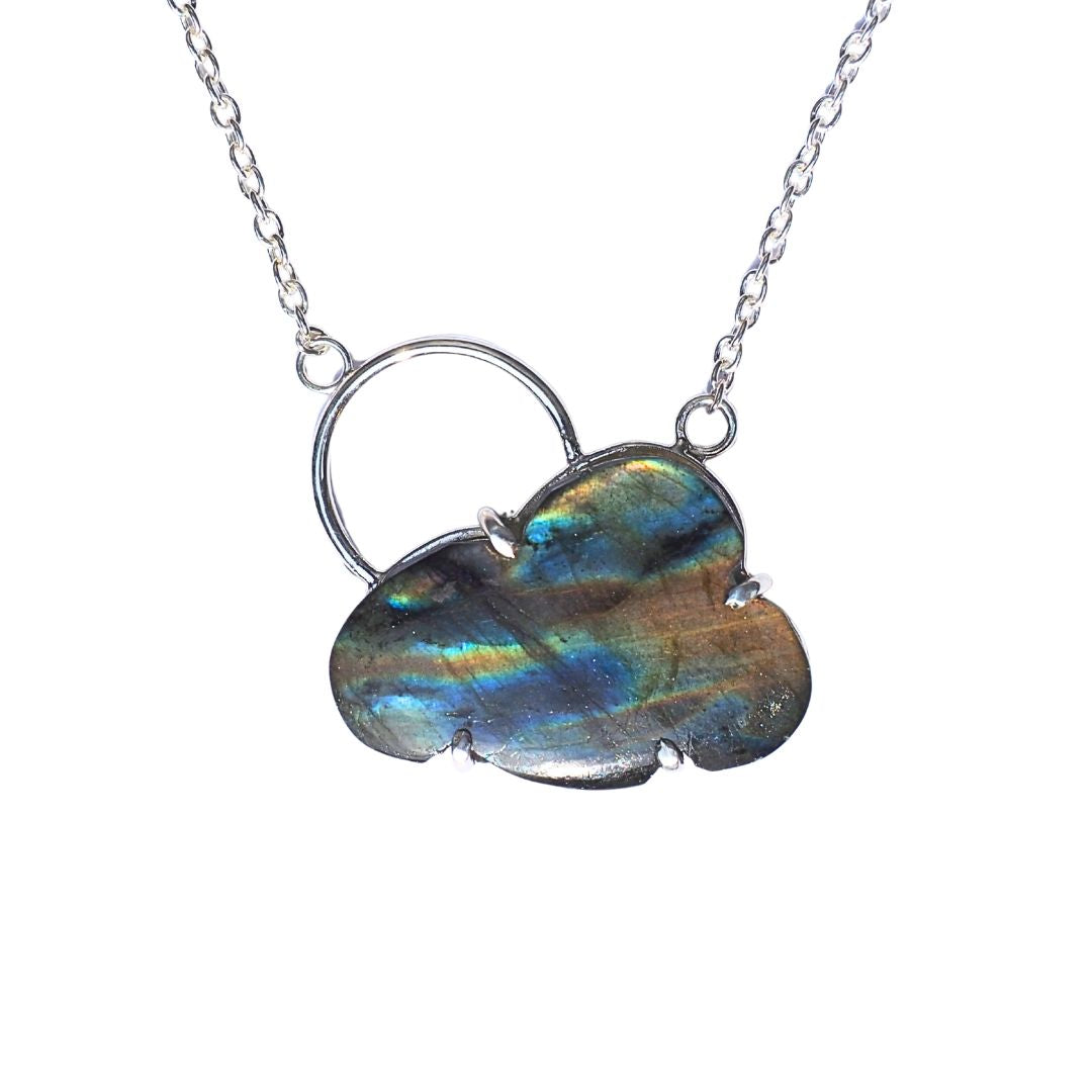 Storm Cloud Necklace-Handmade Sterling Silver