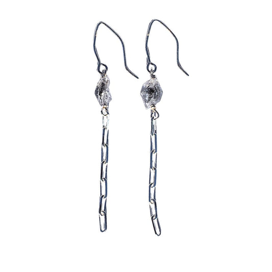 Pakimer Chain Earrings-Handmade Sterling Silver
