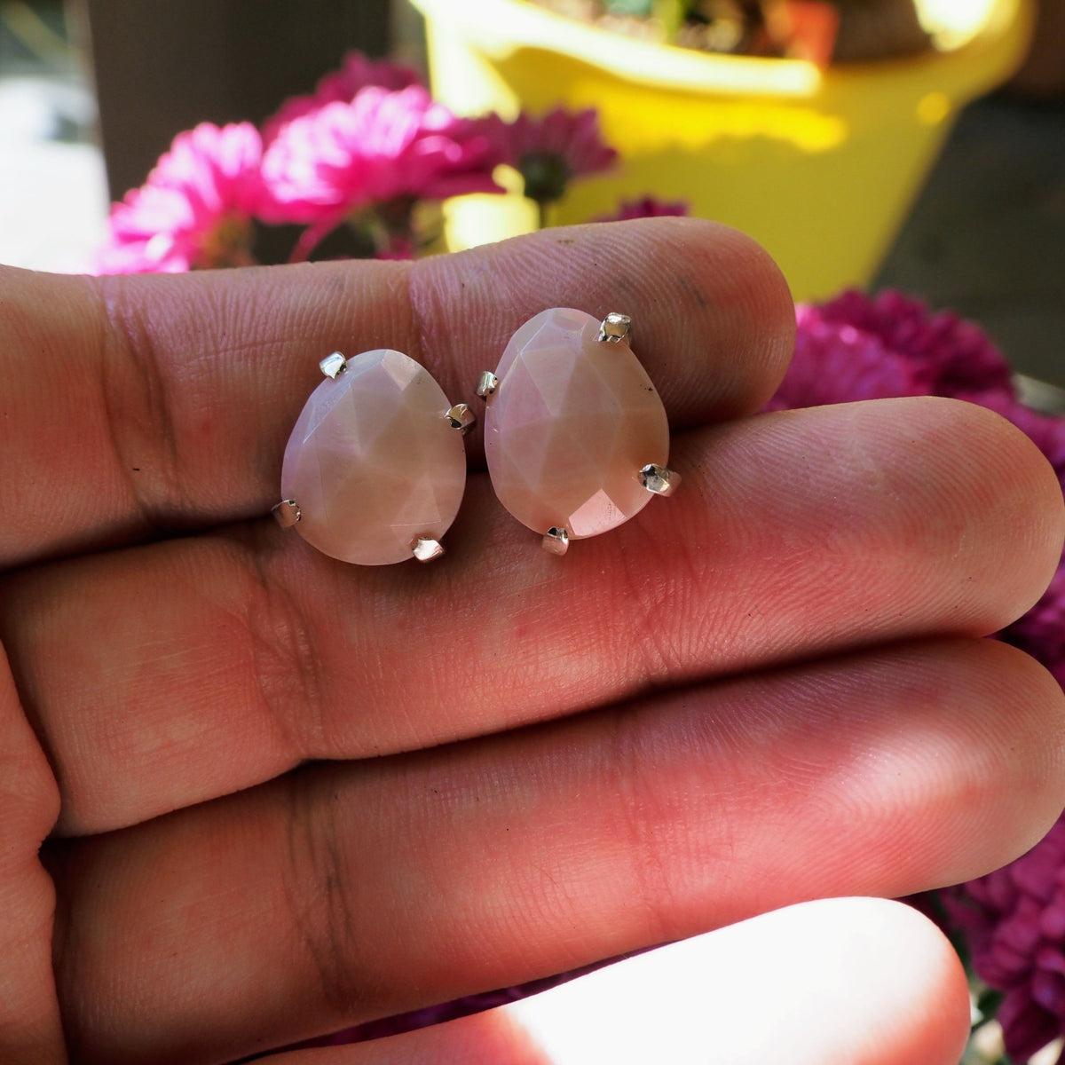 Pink Opal Studs - Mettle by Abby