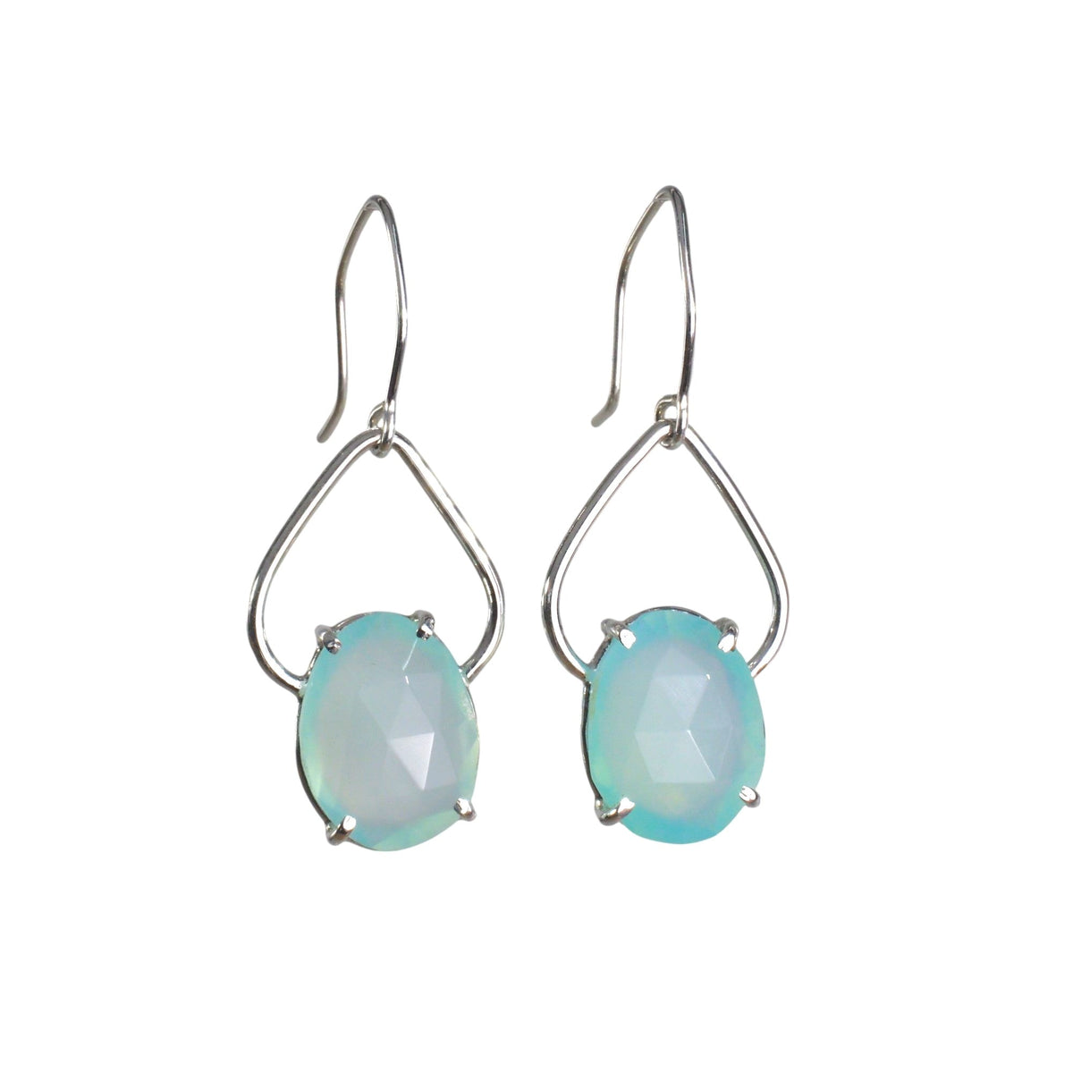 Silver Mint Onyx Earrings - Mettle by Abby
