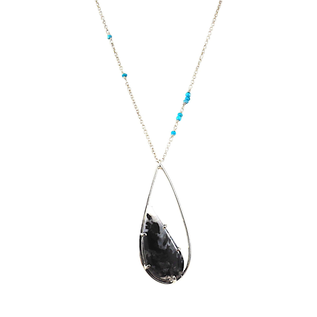 Spotted Moonstone Statement Necklace - Mettle by Abby