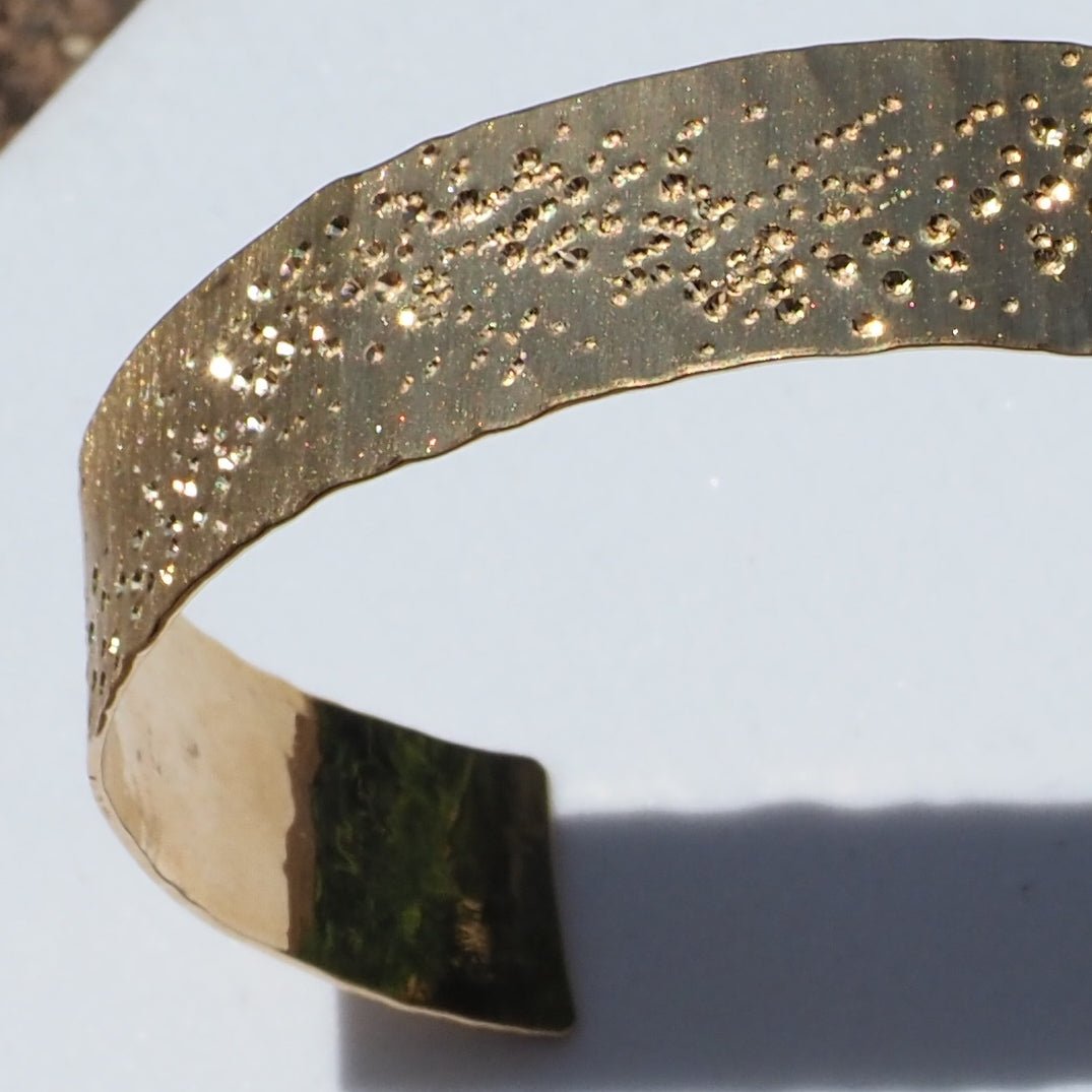 Stardust Cuff Bracelet 14k Yellow Gold - Mettle by Abby
