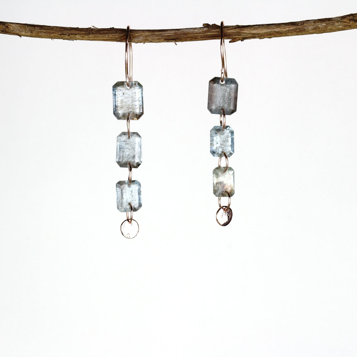 14k Moss Aqua Earrings - Mettle by Abby