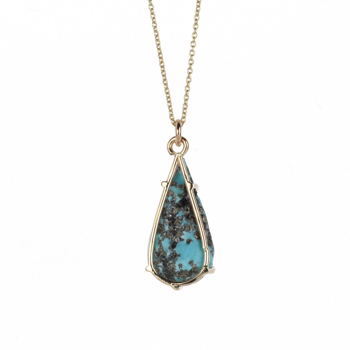 14k Persian Turquoise Necklace - Mettle by Abby