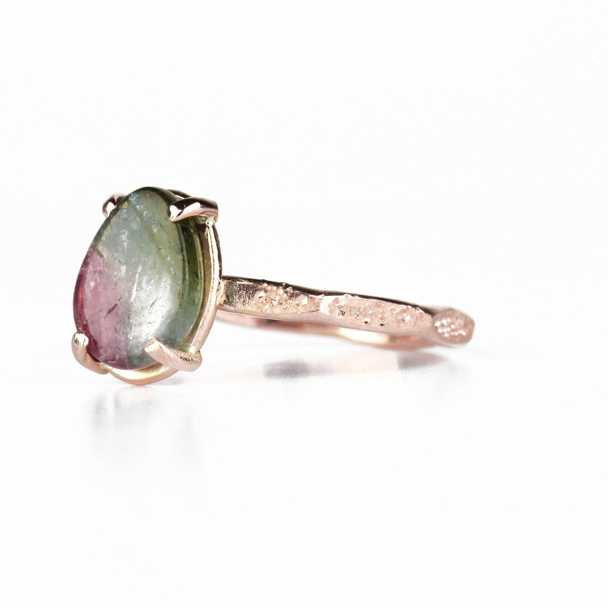 14k Watermelon Tourmaline Ring - Mettle by Abby