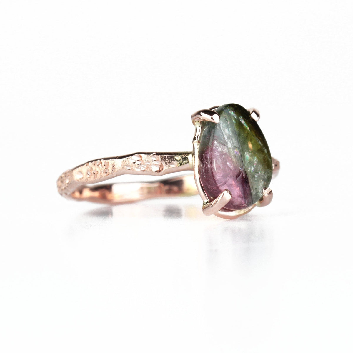 14k Watermelon Tourmaline Ring - Mettle by Abby