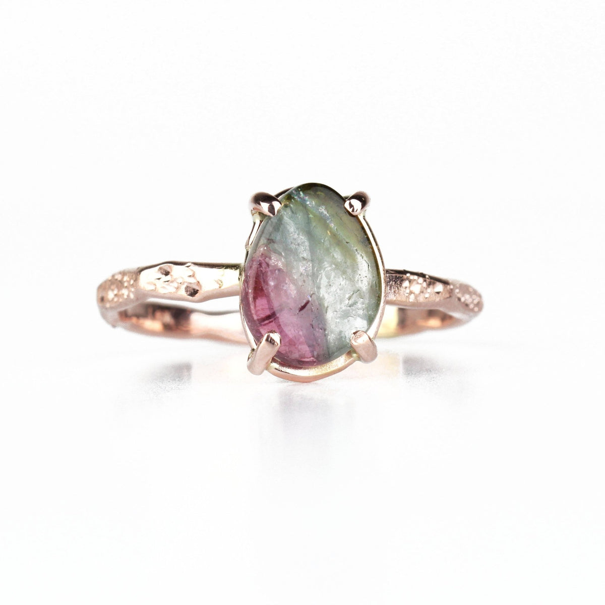 14k Watermelon Tourmaline Ring - Mettle by Abby