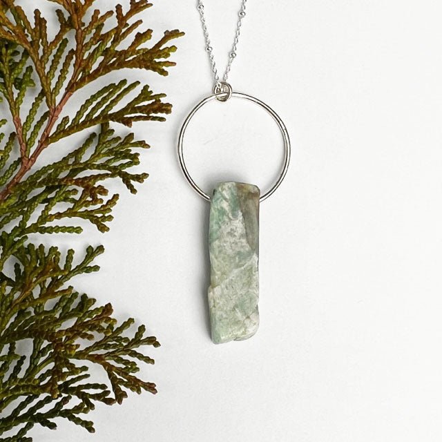 Amazonite Hoop Necklace - Mettle by Abby