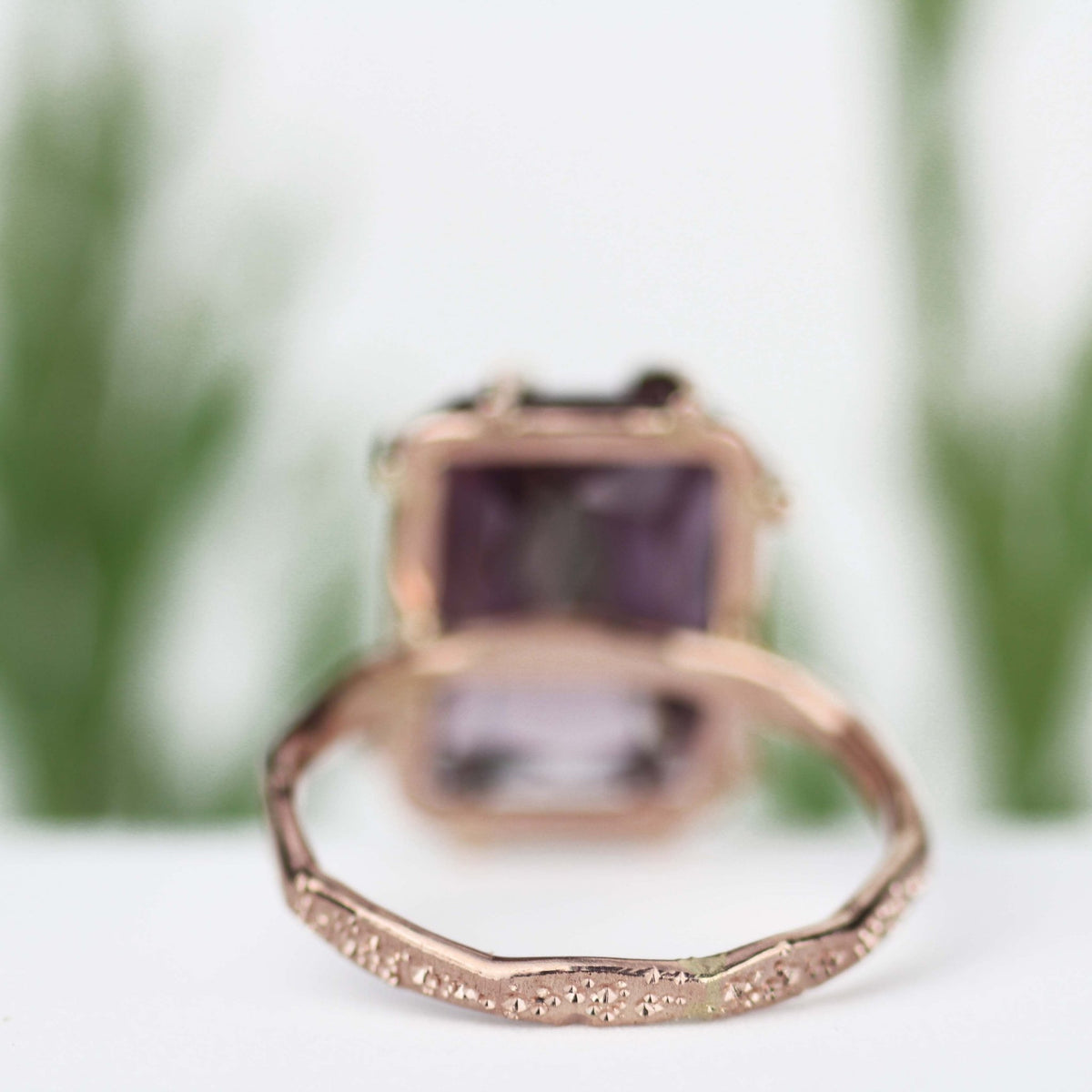 Amethyst Stardust Ring 14k Rose Gold - Mettle by Abby