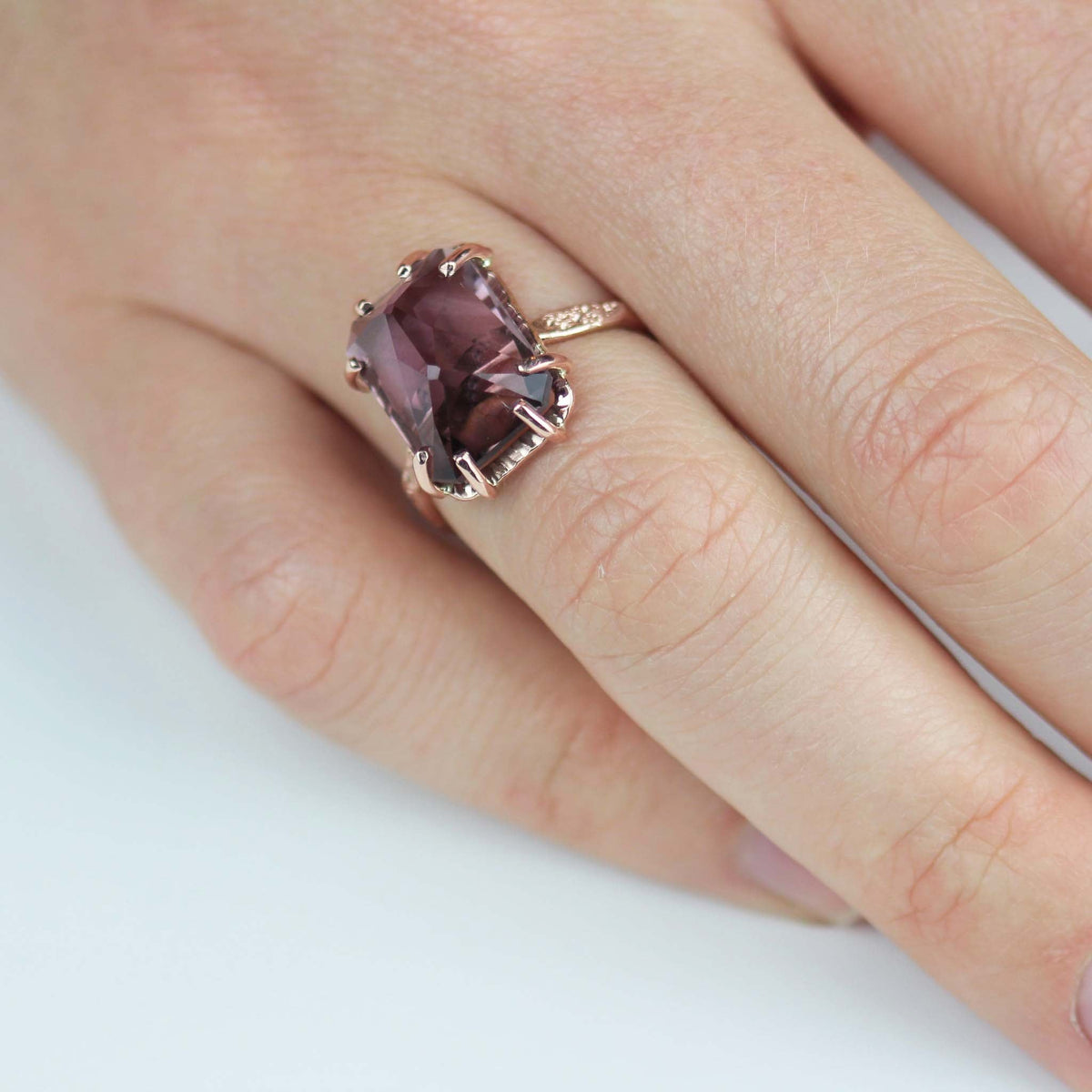Amethyst Stardust Ring 14k Rose Gold - Mettle by Abby