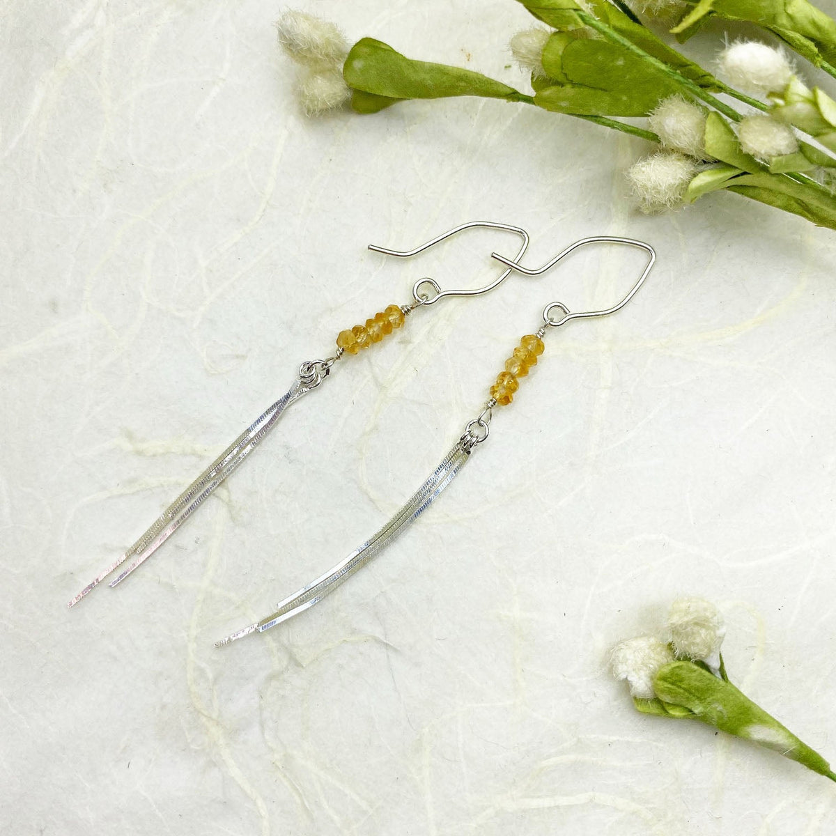 Citrine Tassel Earrings - Mettle by Abby
