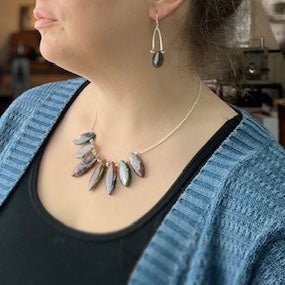 Hinged Leaf Earrings - Mettle by Abby