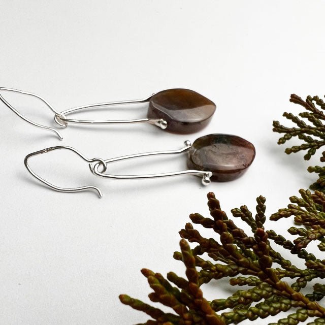 Hinged Leaf Earrings - Mettle by Abby