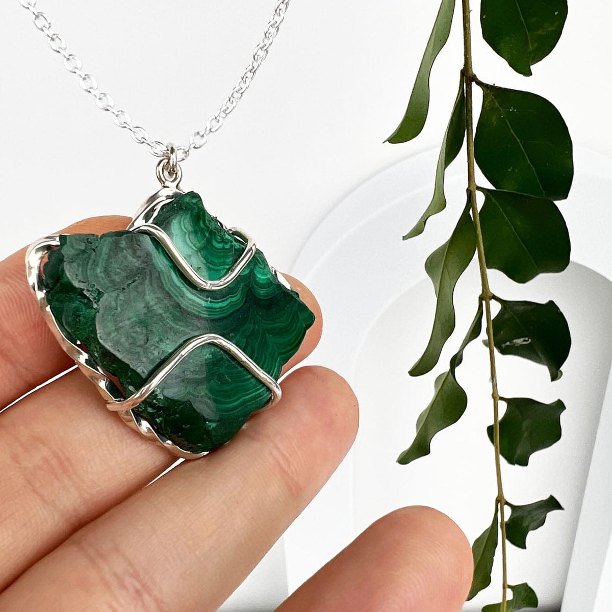 Malachite Winds Necklace - Mettle by Abby