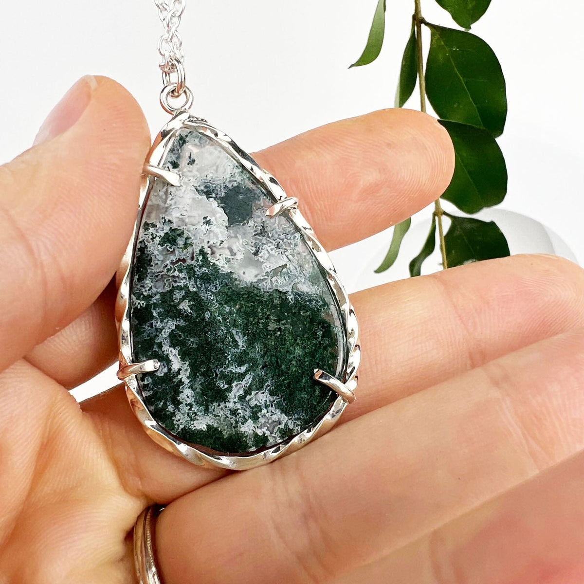 Moss Agate Winds Necklace - Mettle by Abby
