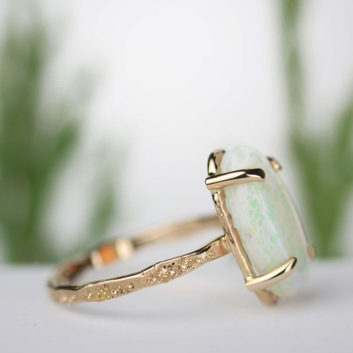 Opal Stardust Ring 14k Yellow Gold - Mettle by Abby