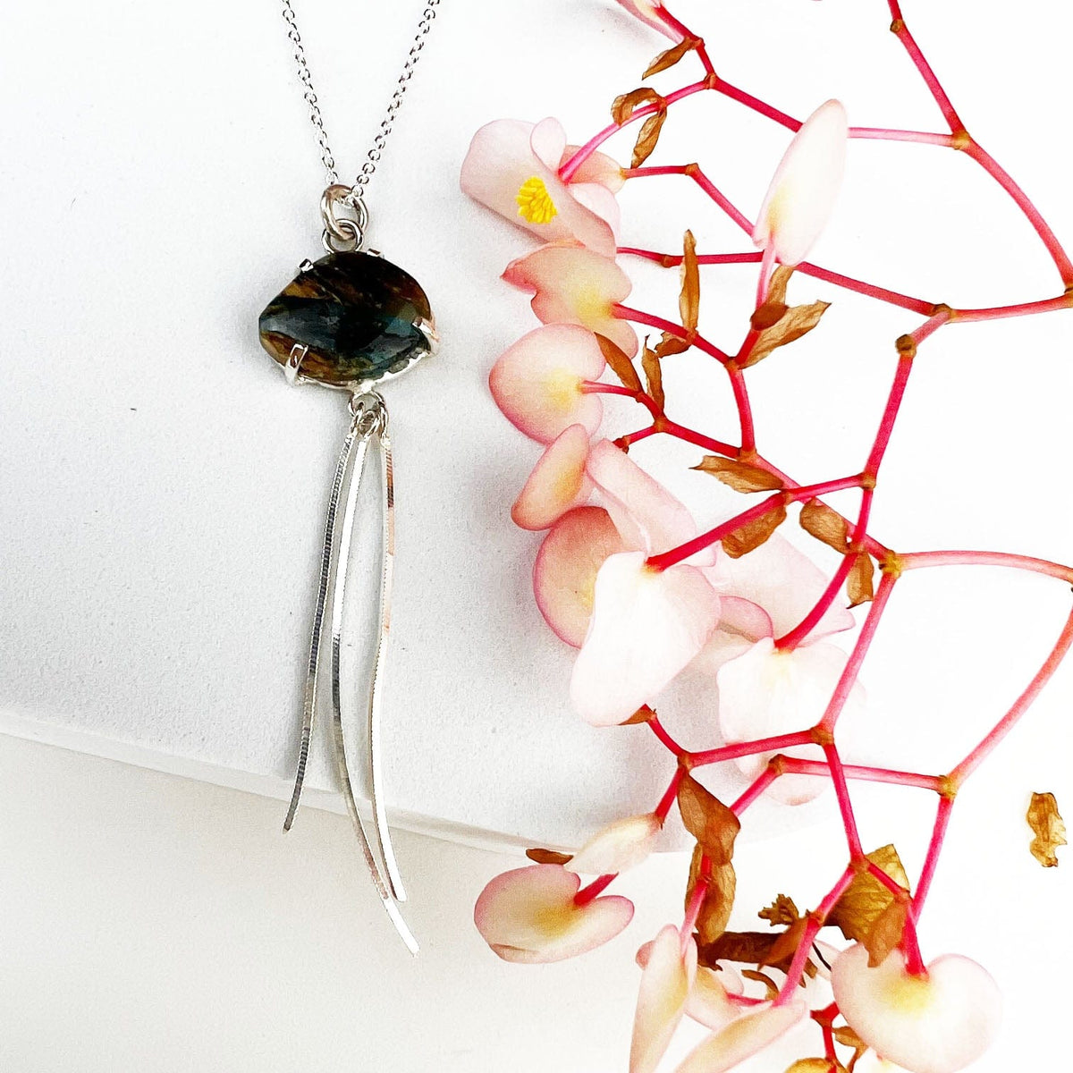 Peruvian Opal Tassel Necklace - Mettle by Abby